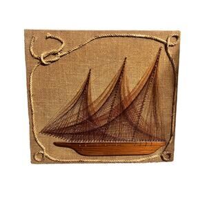 Mid Century Modern Sailboat String Art
